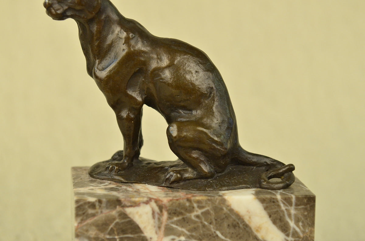 Handcrafted bronze sculpture SALE Mounta Cougar Bookend End Book Bugatti Signed