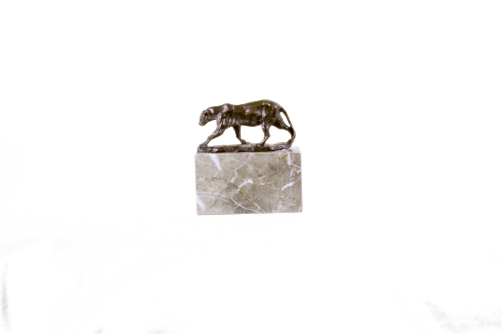 Handcrafted bronze sculpture SALE Book Bookend Lioness Panther Bugatti Signed