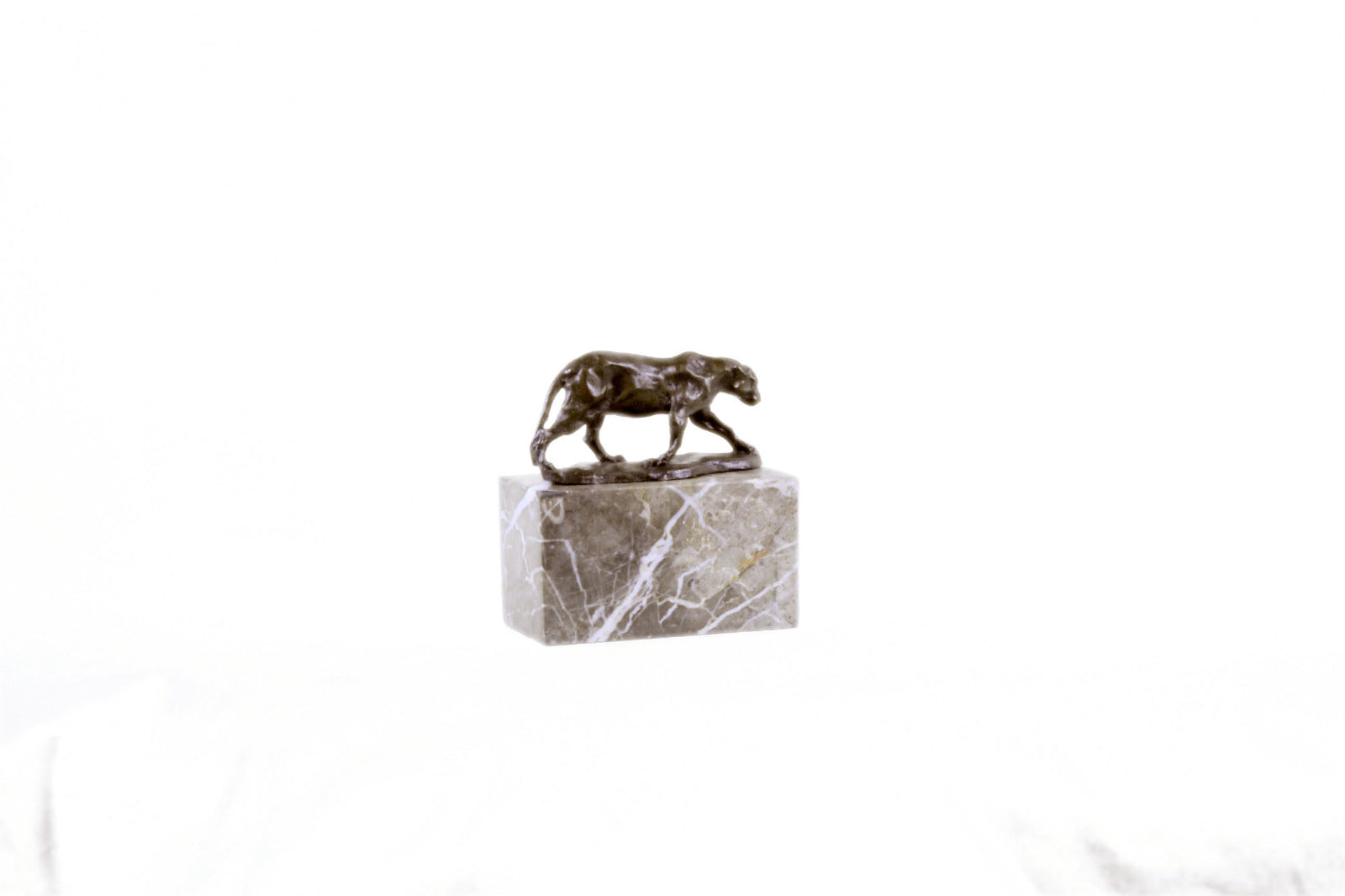 Handcrafted bronze sculpture SALE Book Bookend Lioness Panther Bugatti Signed