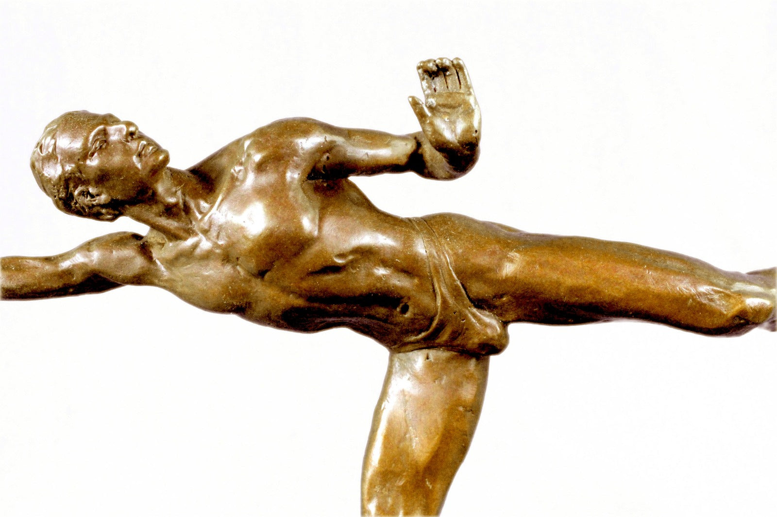 SIGNED ROBERT MCKENZIE ICE SKATING BRONZE SCULPTURE STATUE FIGURE FIGURINE DECO