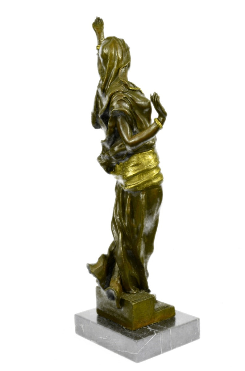 BRONZE ART DECO SCULPTURE STATUE FIGURINE FIGURE ORNAMENT GIRL BY ALDO VITALEH