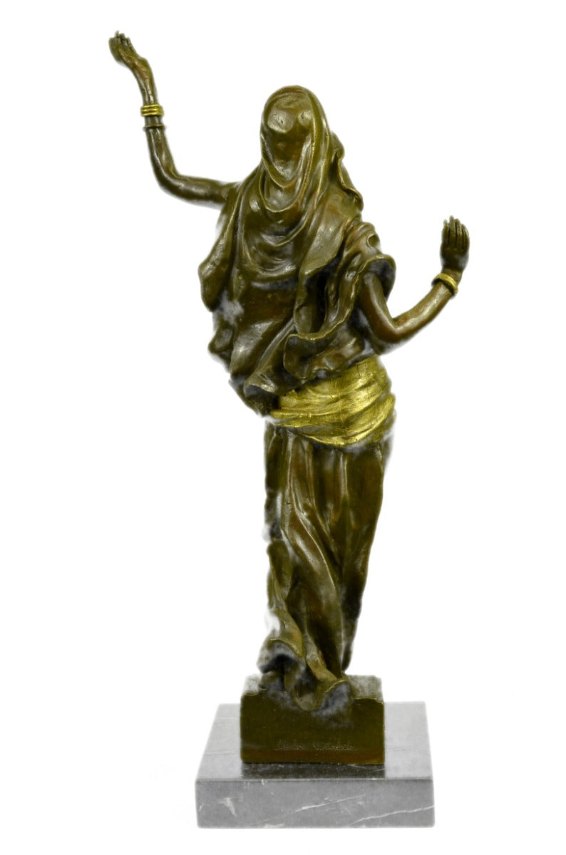 BRONZE ART DECO SCULPTURE STATUE FIGURINE FIGURE ORNAMENT GIRL BY ALDO VITALEH