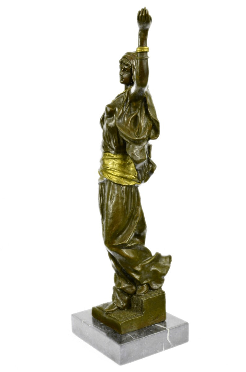 BRONZE ART DECO SCULPTURE STATUE FIGURINE FIGURE ORNAMENT GIRL BY ALDO VITALEH