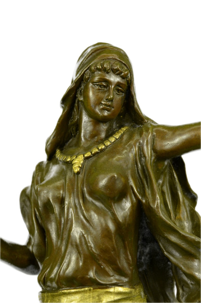 BRONZE ART DECO SCULPTURE STATUE FIGURINE FIGURE ORNAMENT GIRL BY ALDO VITALEH