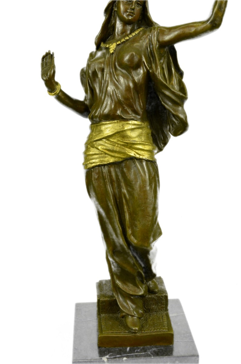 BRONZE ART DECO SCULPTURE STATUE FIGURINE FIGURE ORNAMENT GIRL BY ALDO VITALEH