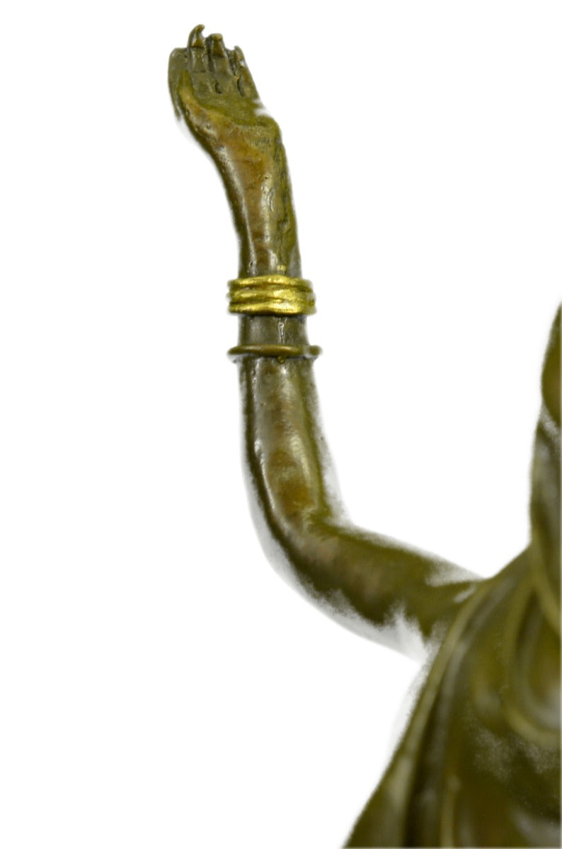 BRONZE ART DECO SCULPTURE STATUE FIGURINE FIGURE ORNAMENT GIRL BY ALDO VITALEH