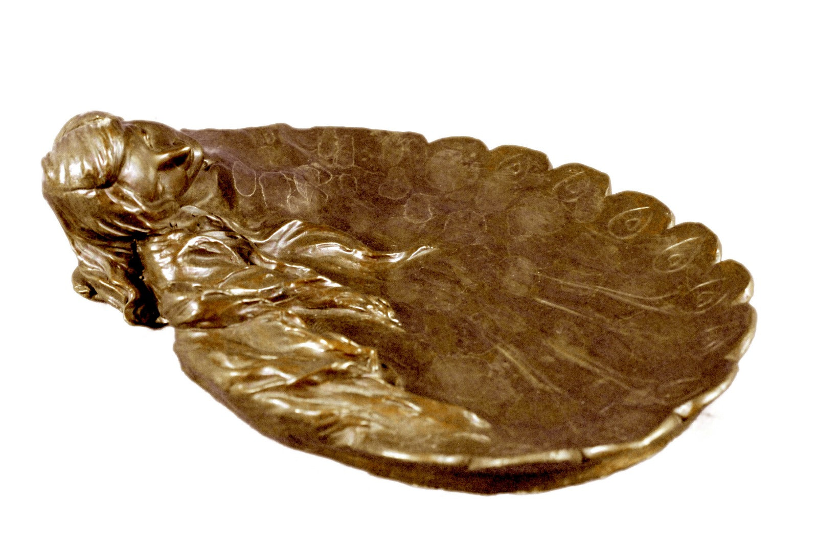 Handcrafted bronze sculpture SALE Cas Hot Deco Art Unique Tray Jewelry Mermaids