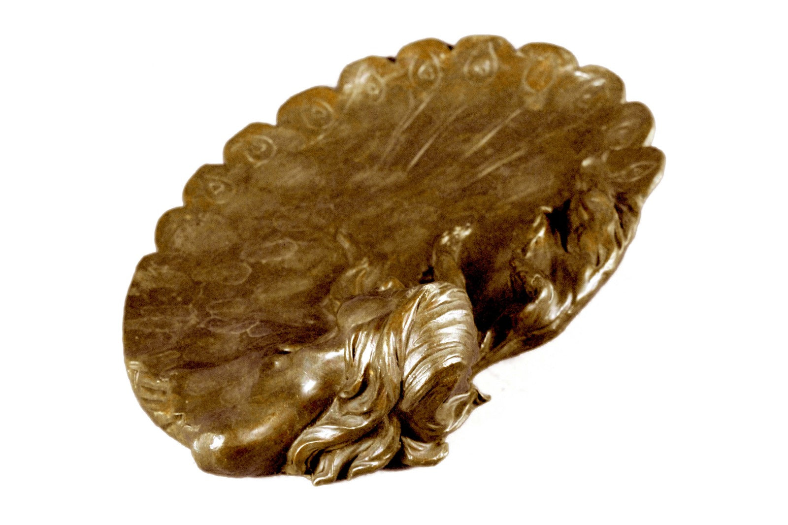 Handcrafted bronze sculpture SALE Cas Hot Deco Art Unique Tray Jewelry Mermaids