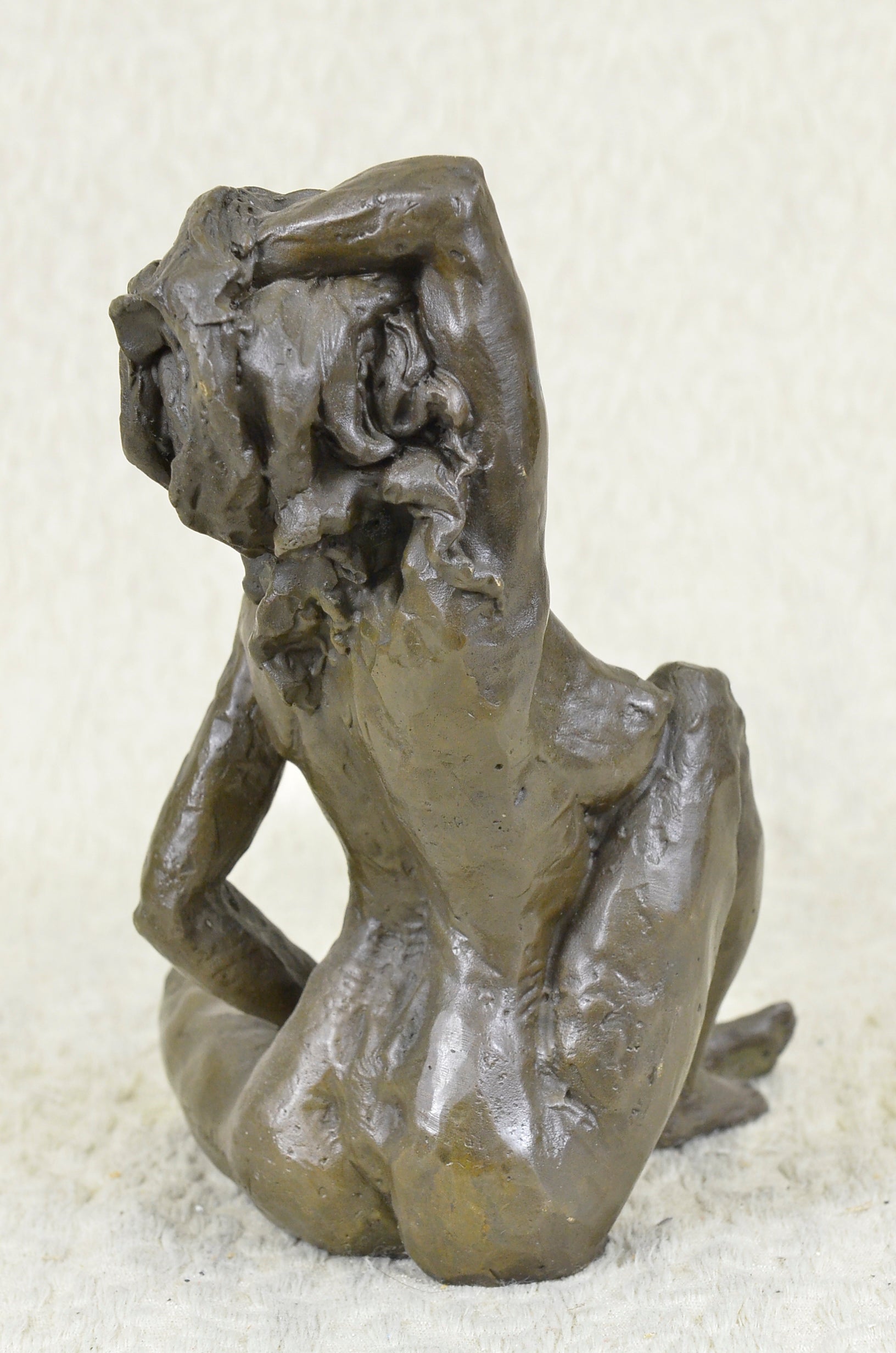 Art Noveau Deco Bronze Nude Girl Woman Stretching Lady Figurine Statue Sculpture