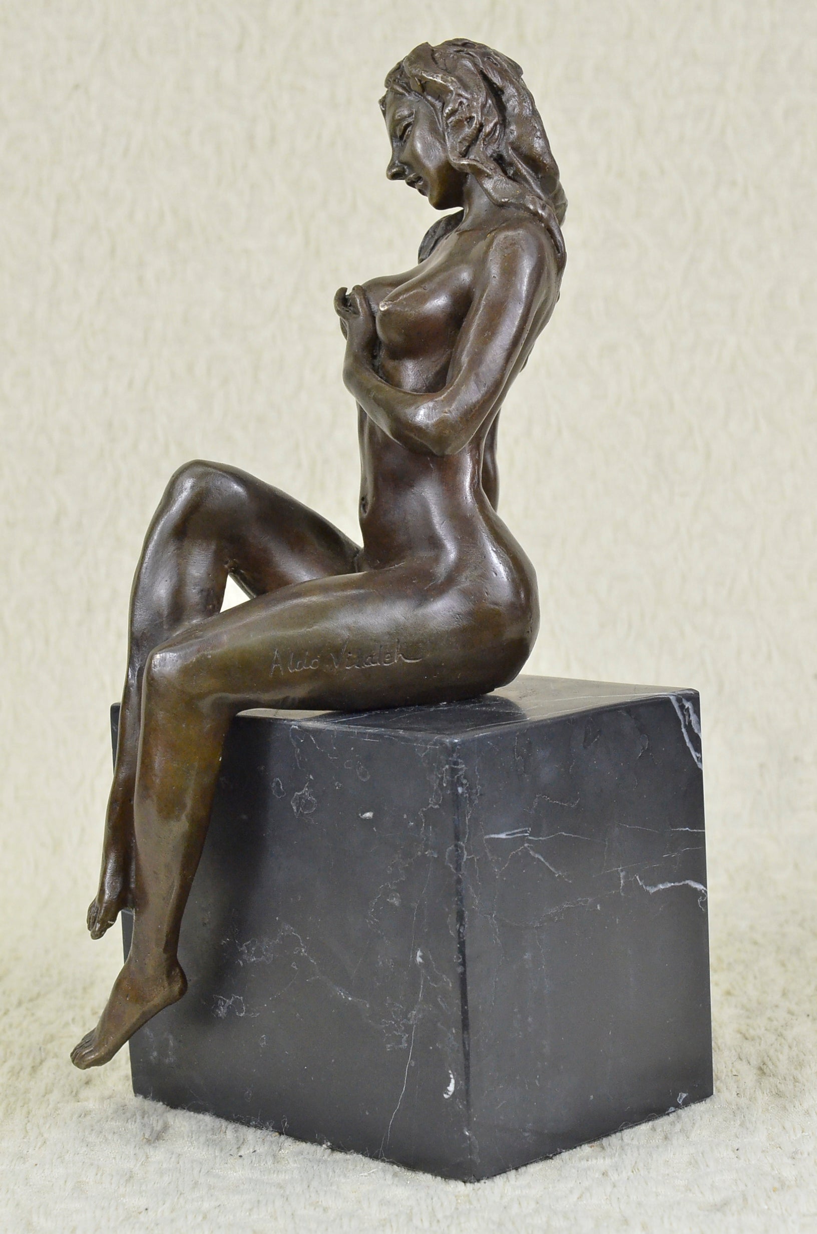 Handcrafted bronze sculpture SALE Female Nude Sexy Vitaleh Aldo Original Large