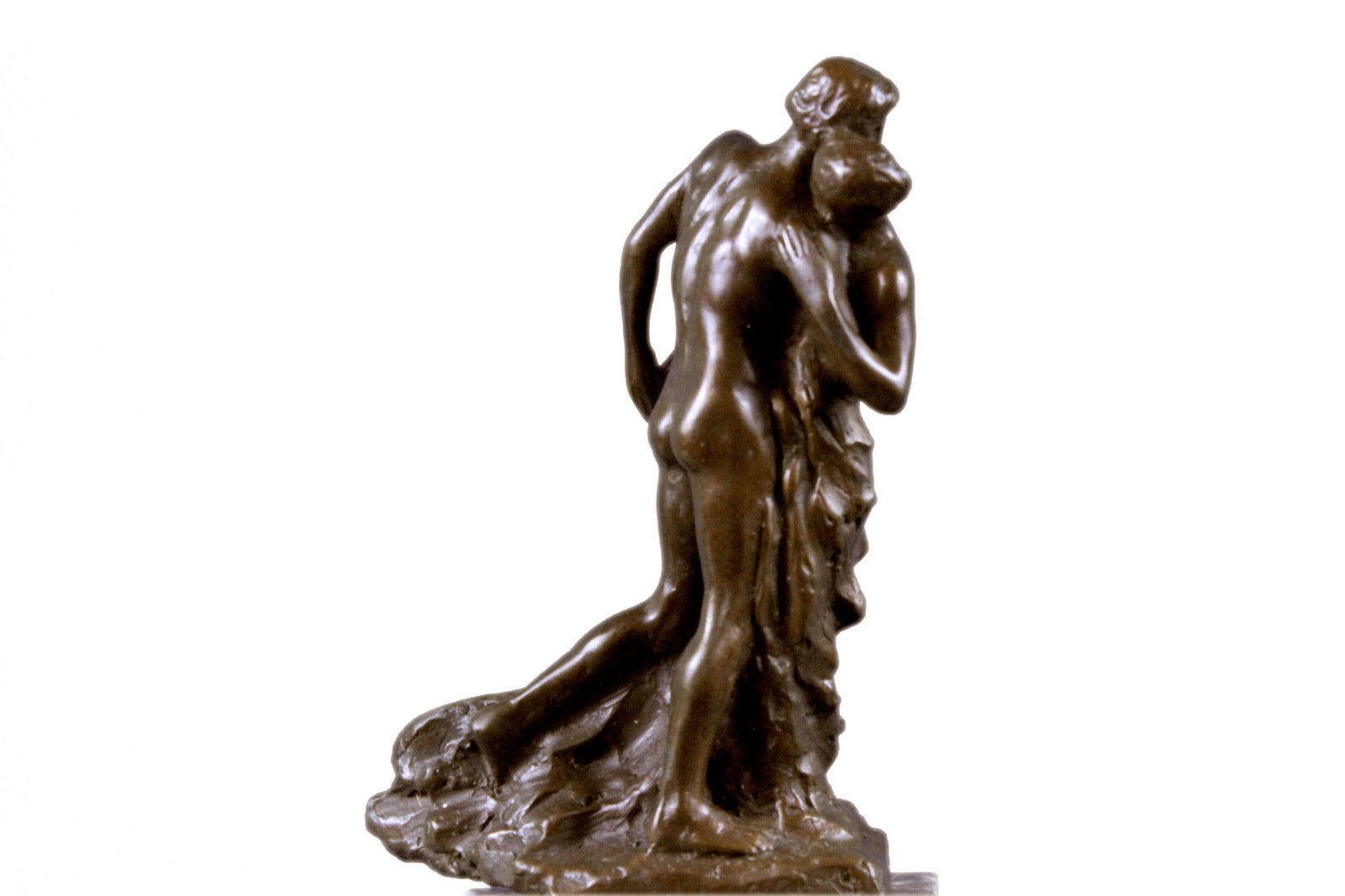 Hand Made Statue Eternal Idol By Rodin Nude Couple Bronze Sculpture Figurine Art