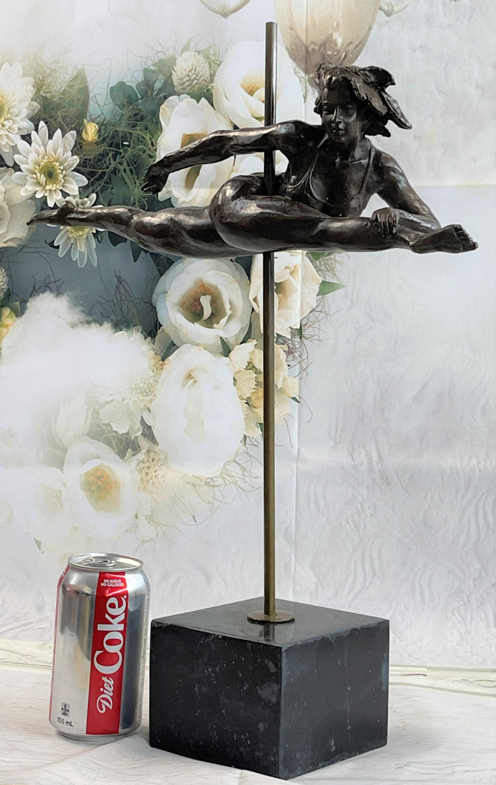 Olympic Gymnast Rhythmic Girl Attractive Figure Handcrafted Bronze Sculpture