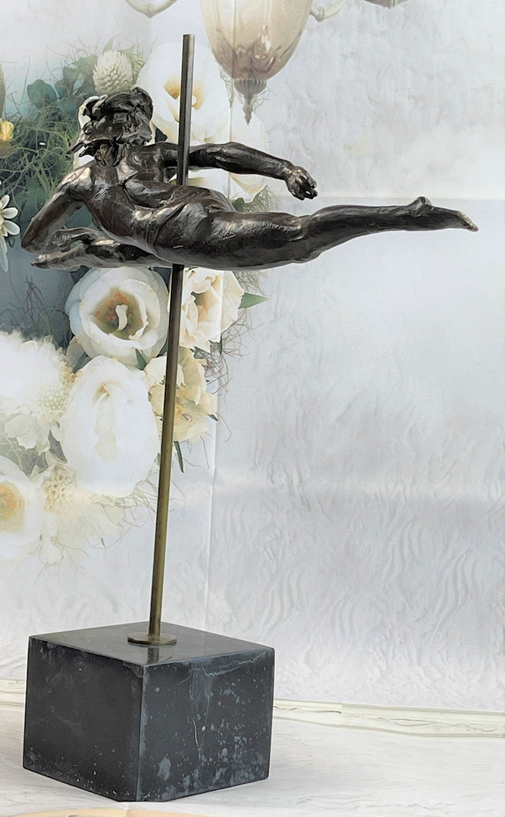 Olympic Gymnast Rhythmic Girl Attractive Figure Handcrafted Bronze Sculpture