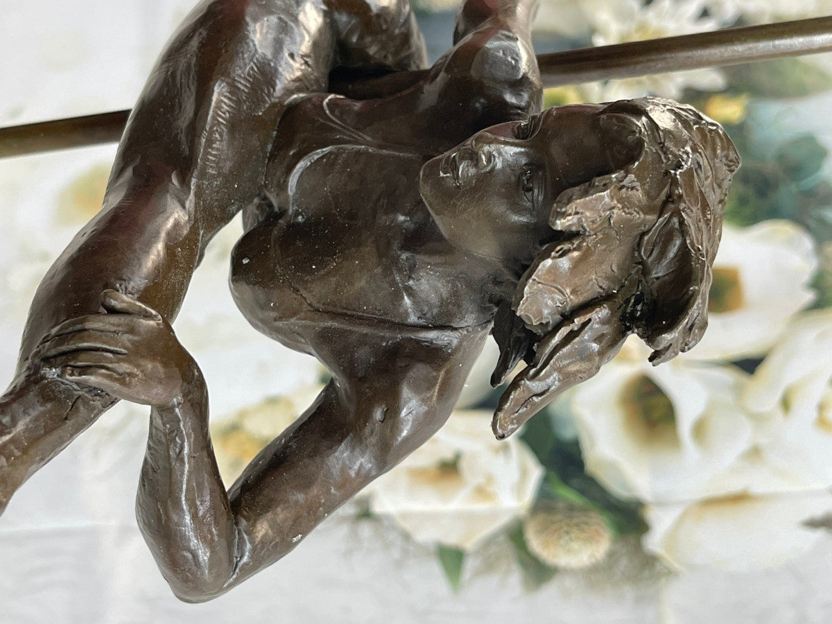 Olympic Gymnast Rhythmic Girl Attractive Figure Handcrafted Bronze Sculpture