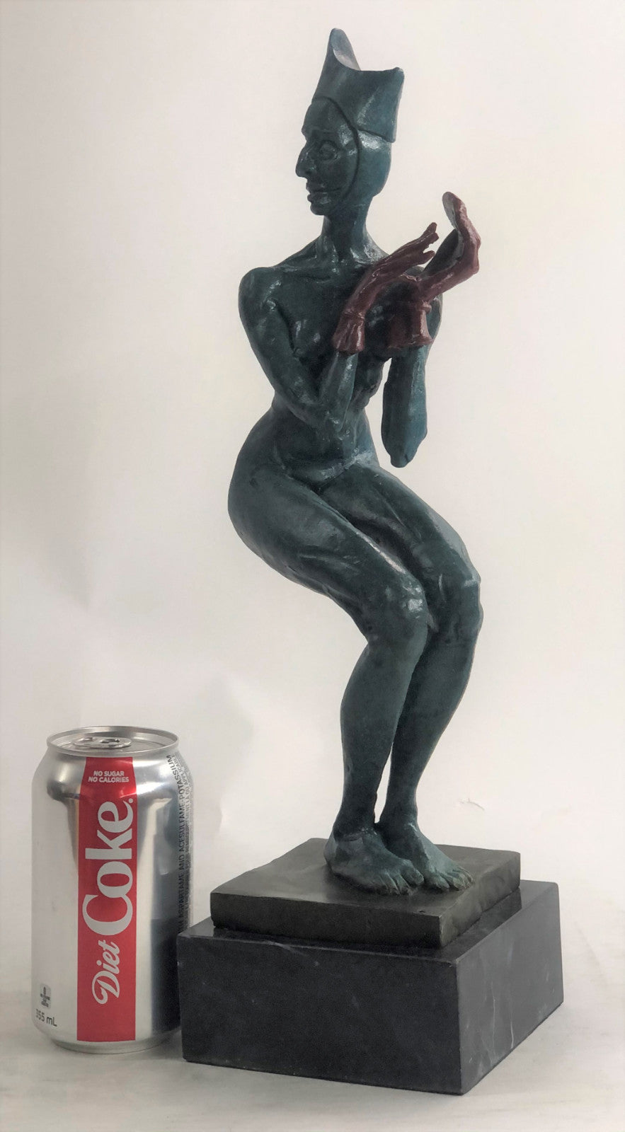 HISTORICAL MUSEUM JESTER CLOWN GIRL Bronze Sculpture Statue Figurine Art Decor