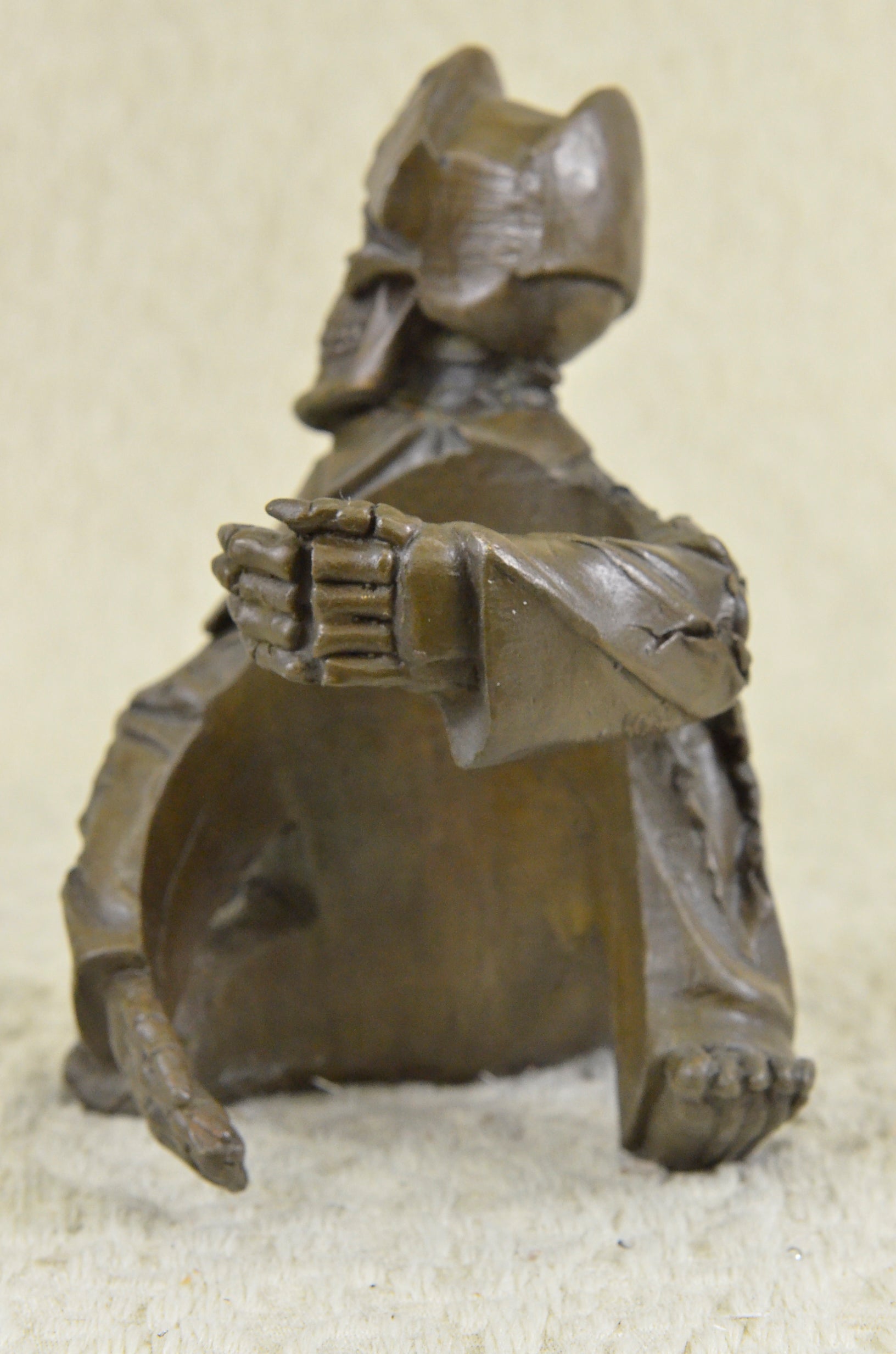Handcrafted bronze sculpture SALE Figural Holder Wine Skeleton Pirate Cast Hot