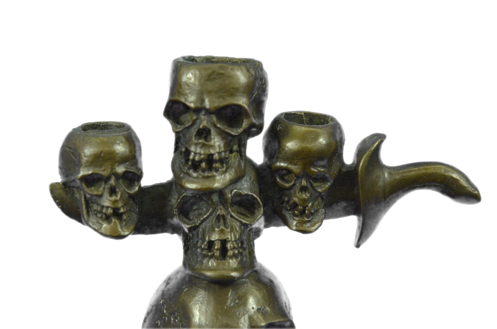 Handcrafted bronze sculpture SALE Offic Home Sword Skulls Skull Original Signal