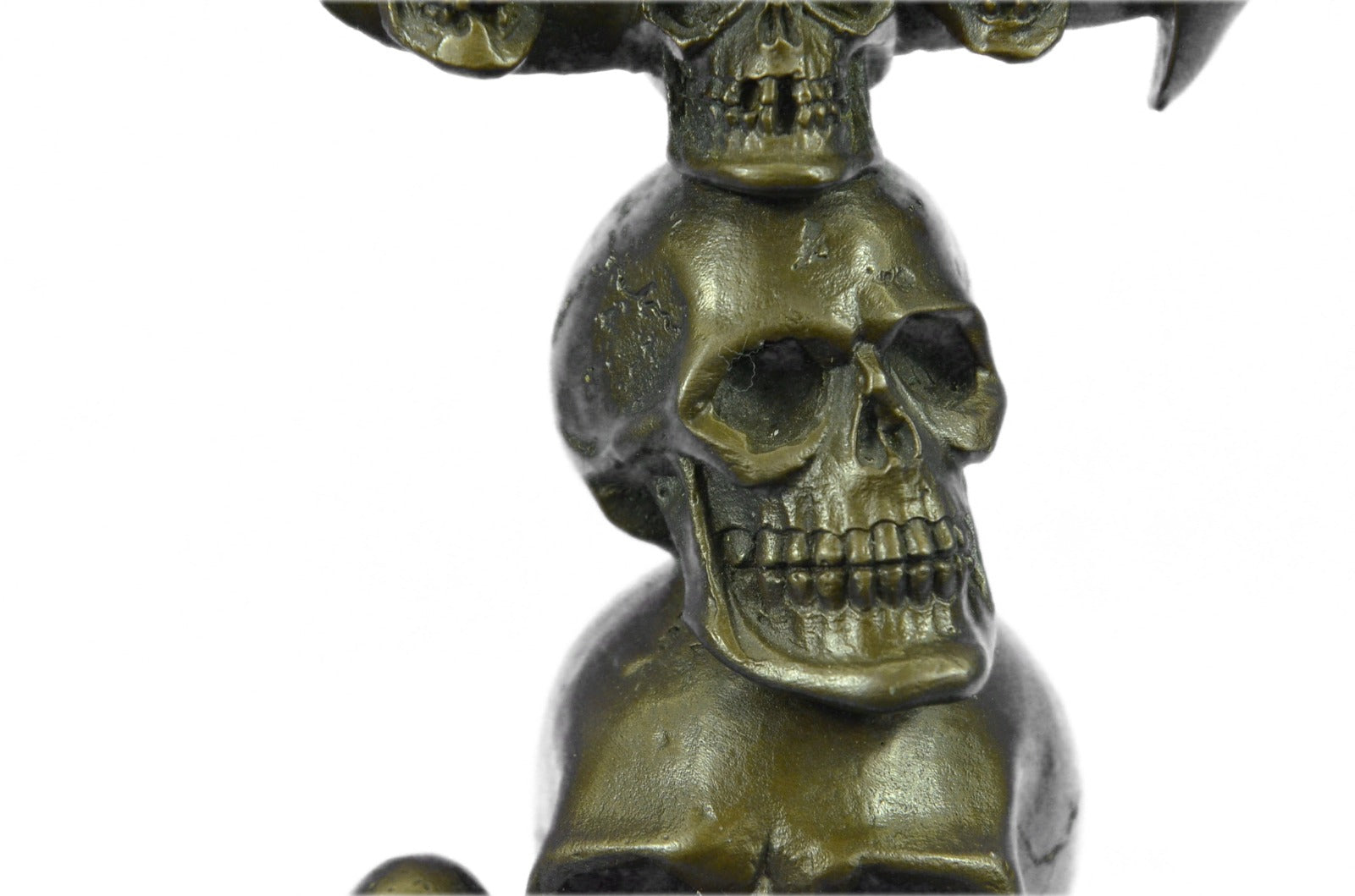Handcrafted bronze sculpture SALE Offic Home Sword Skulls Skull Original Signal