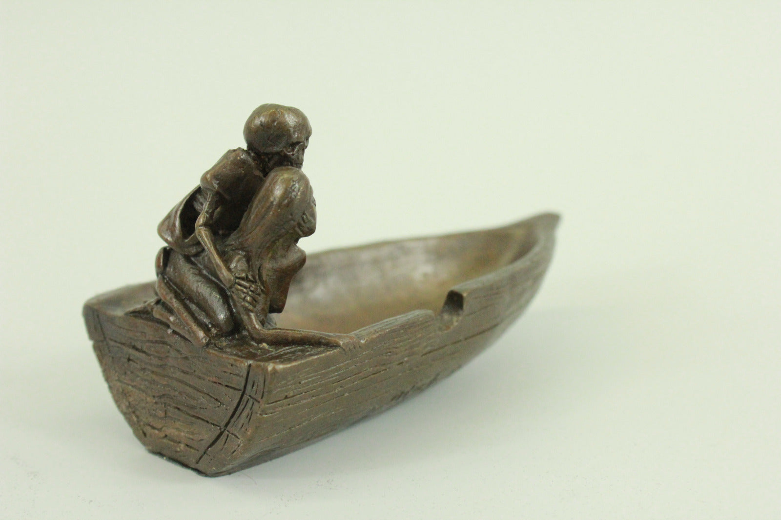 Nude Nymph Jewelry Tray Coin Key Holder Bronze Sculpture Handcrafted Figure Art