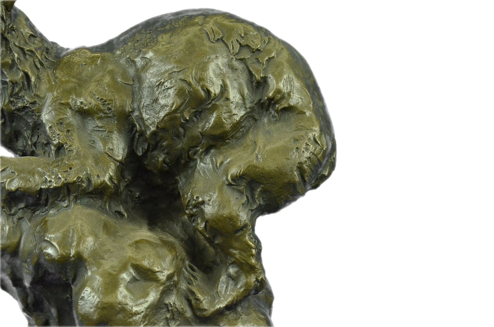 Handcrafted bronze sculpture SALE Marble Bear Polar Deco Art Signed Large