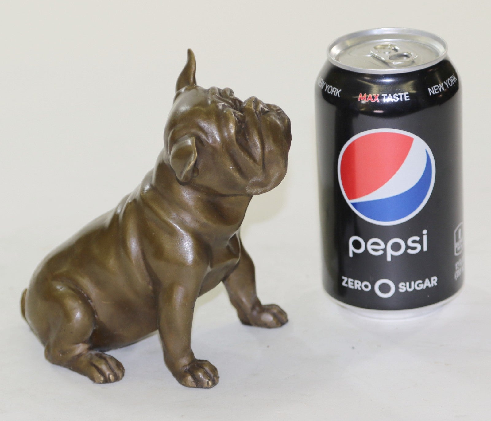 English Bulldog Dog Lover Bronze Statue Sculpture Collectible Figurine Decor Art