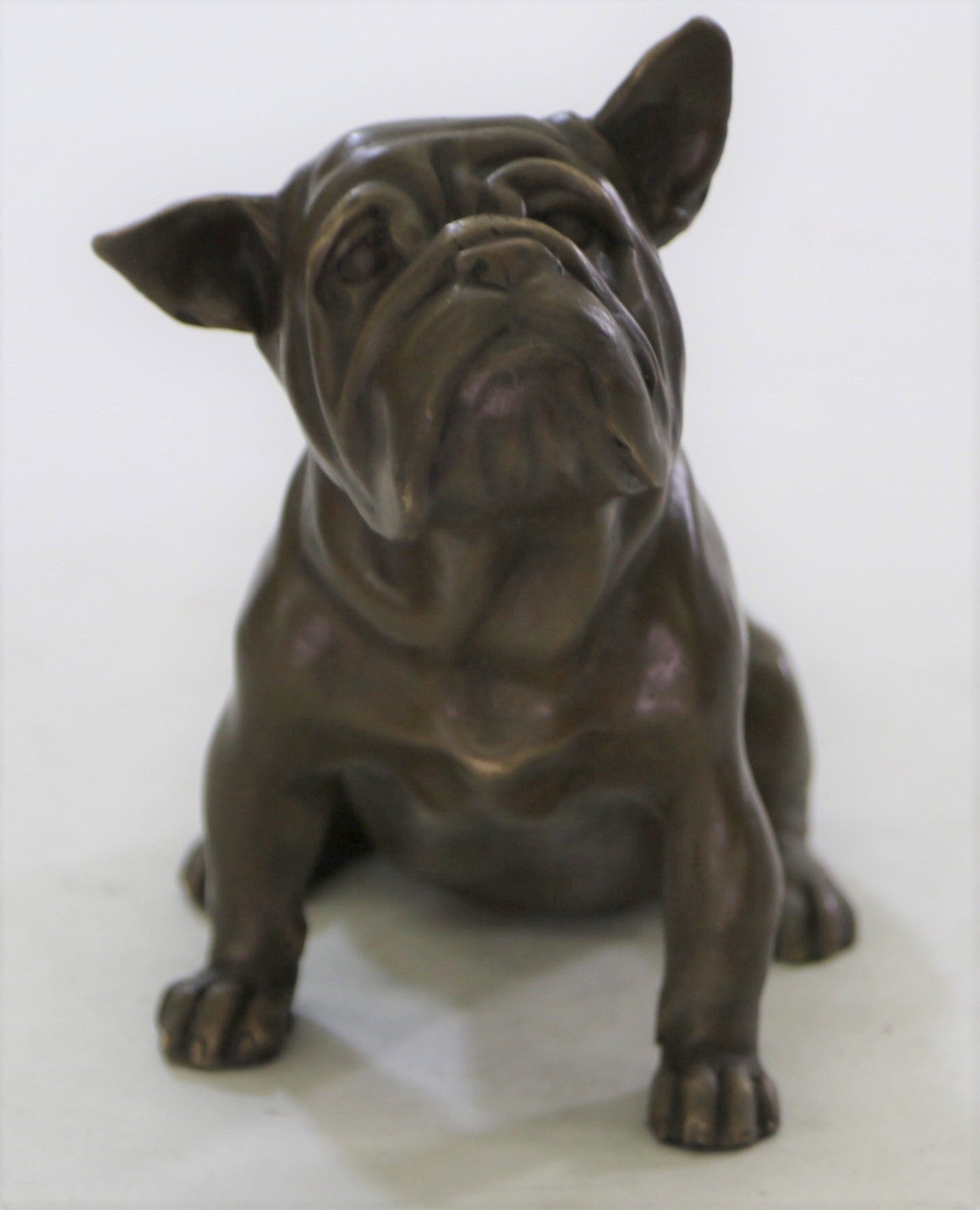 English Bulldog Dog Lover Bronze Statue Sculpture Collectible Figurine Decor Art