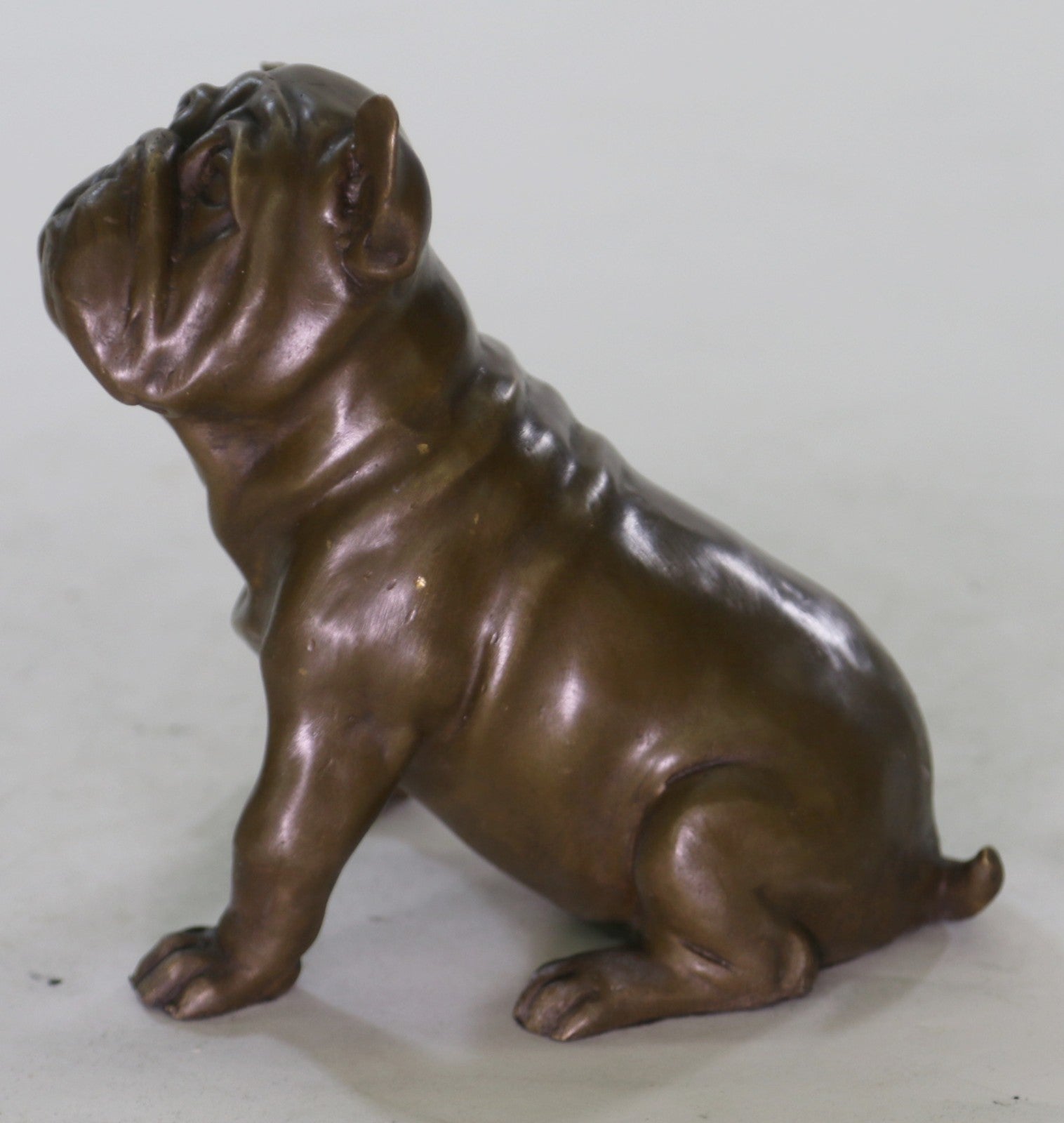English Bulldog Dog Lover Bronze Statue Sculpture Collectible Figurine Decor Art