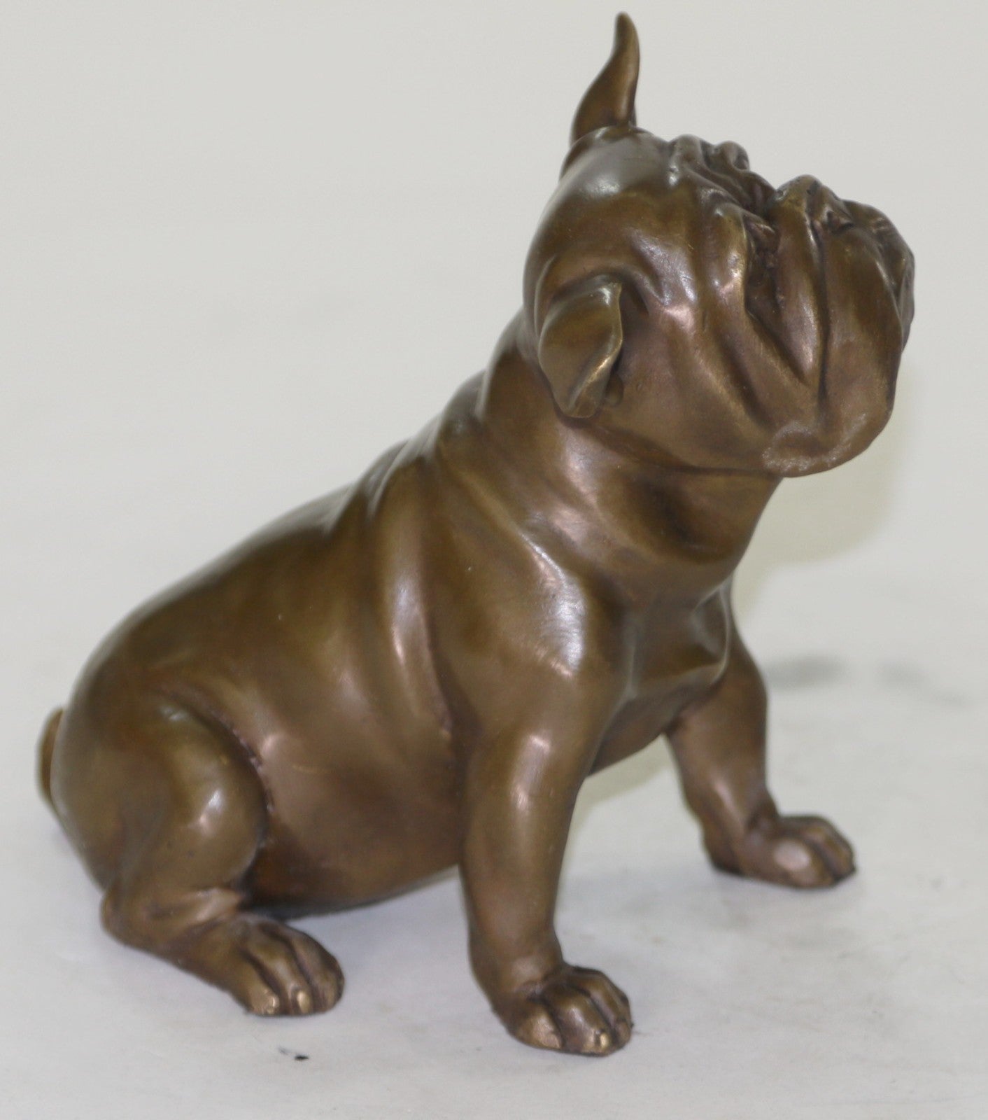 English Bulldog Dog Lover Bronze Statue Sculpture Collectible Figurine Decor Art