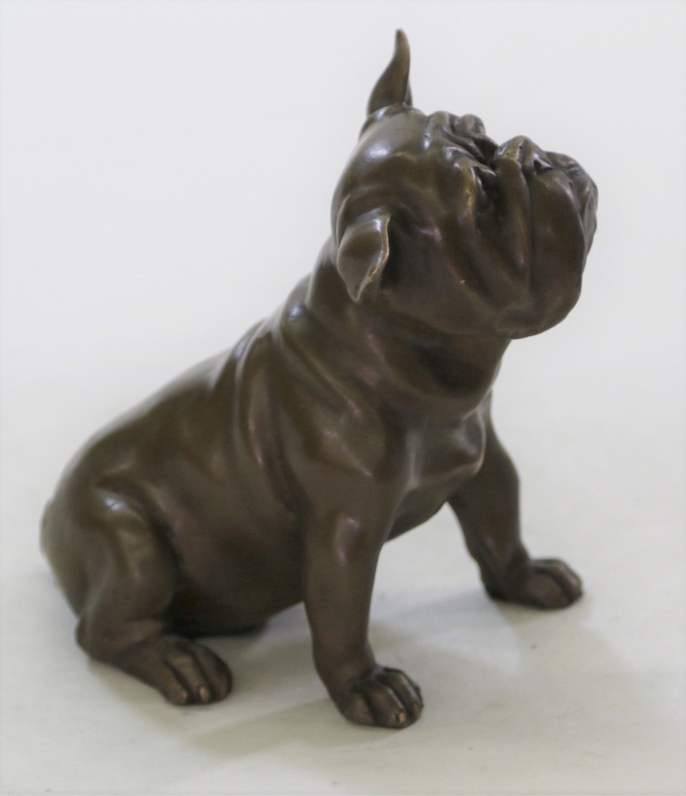 English Bulldog Dog Lover Bronze Statue Sculpture Collectible Figurine Decor Art