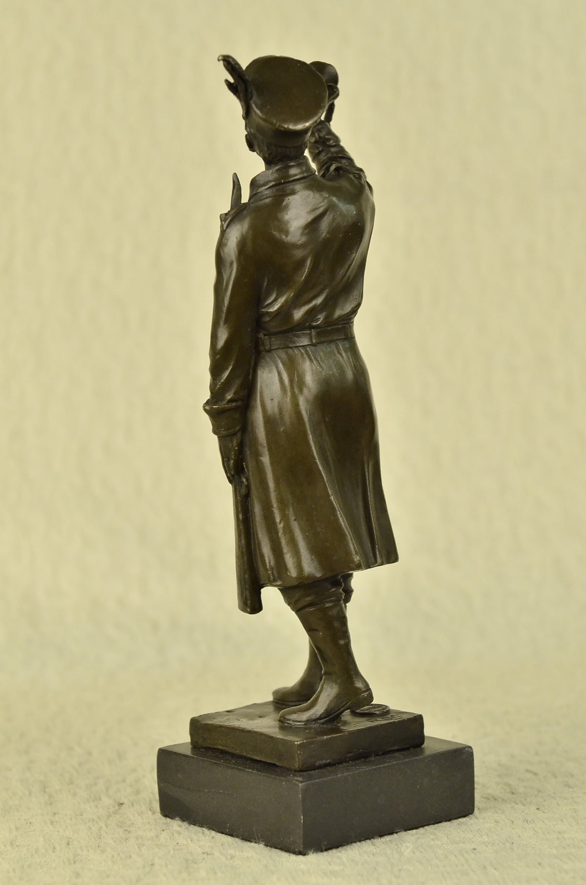 MILITARY WARRIOR SOLDIER Handcrafted Marble Bronze Sculpture Statue Figurine Art