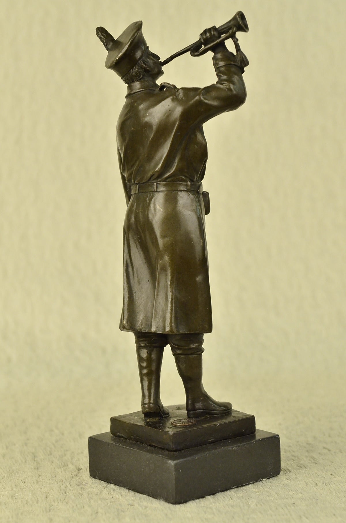 MILITARY WARRIOR SOLDIER Handcrafted Marble Bronze Sculpture Statue Figurine Art