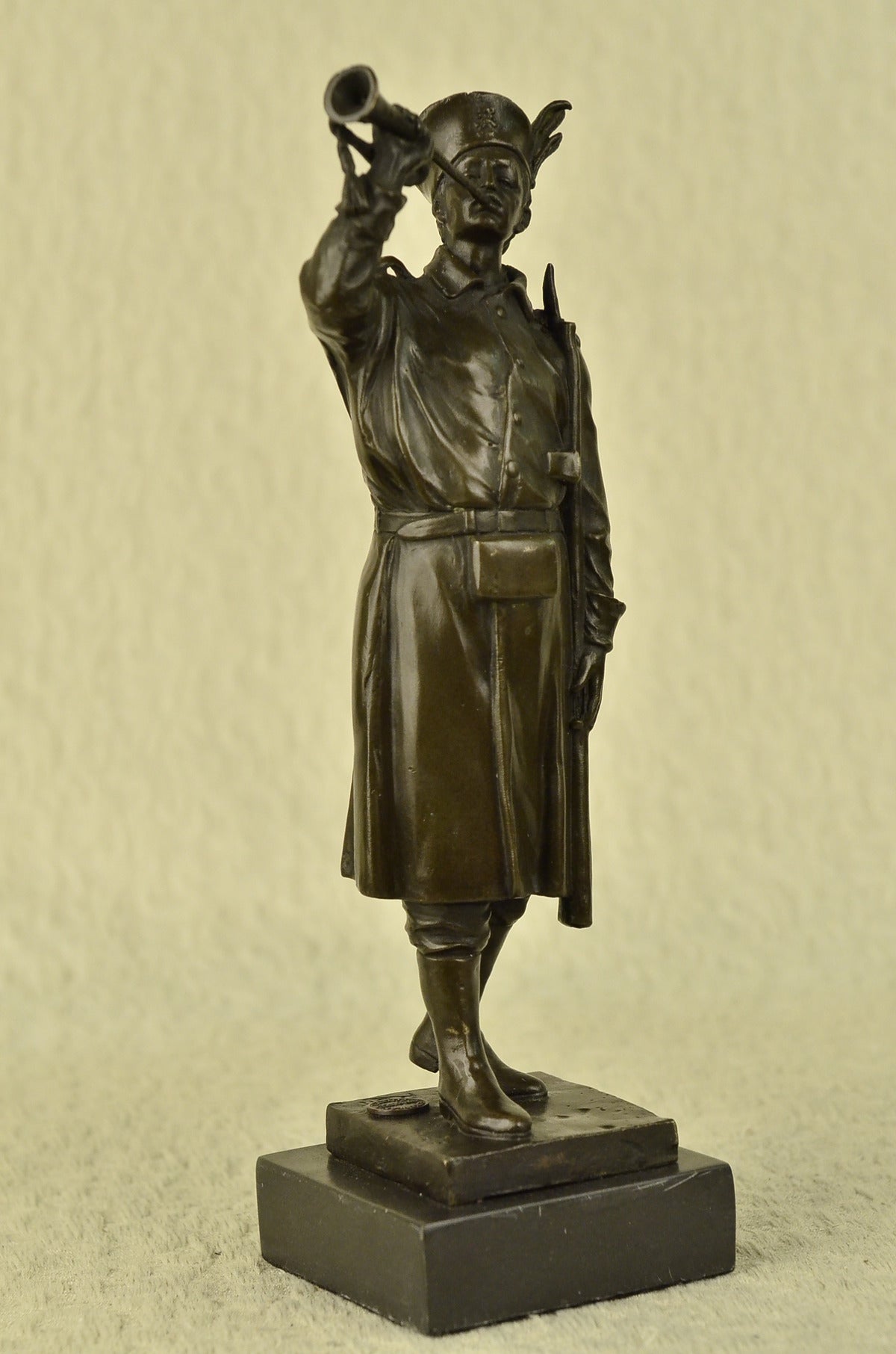 MILITARY WARRIOR SOLDIER Handcrafted Marble Bronze Sculpture Statue Figurine Art