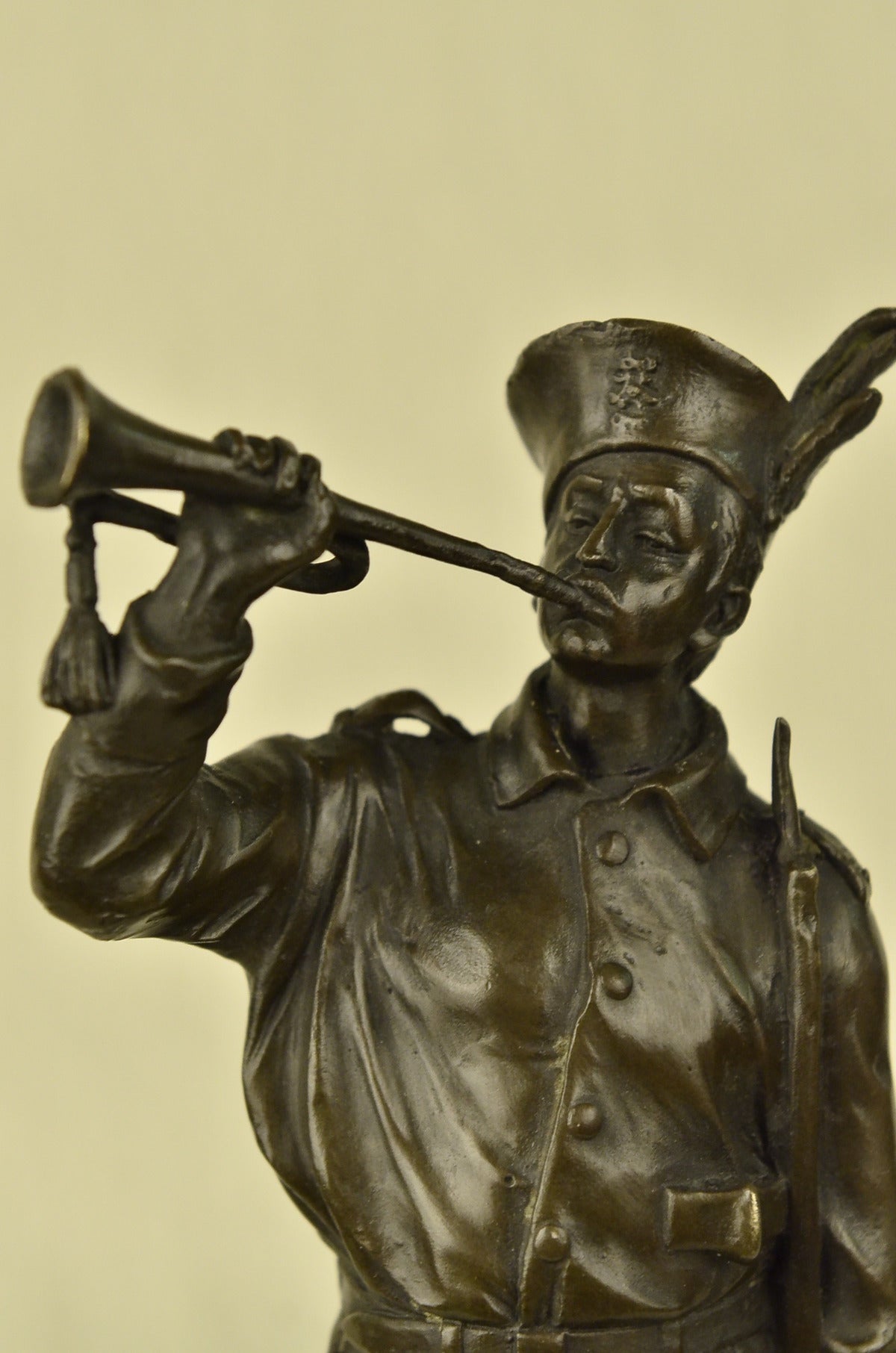 MILITARY WARRIOR SOLDIER Handcrafted Marble Bronze Sculpture Statue Figurine Art