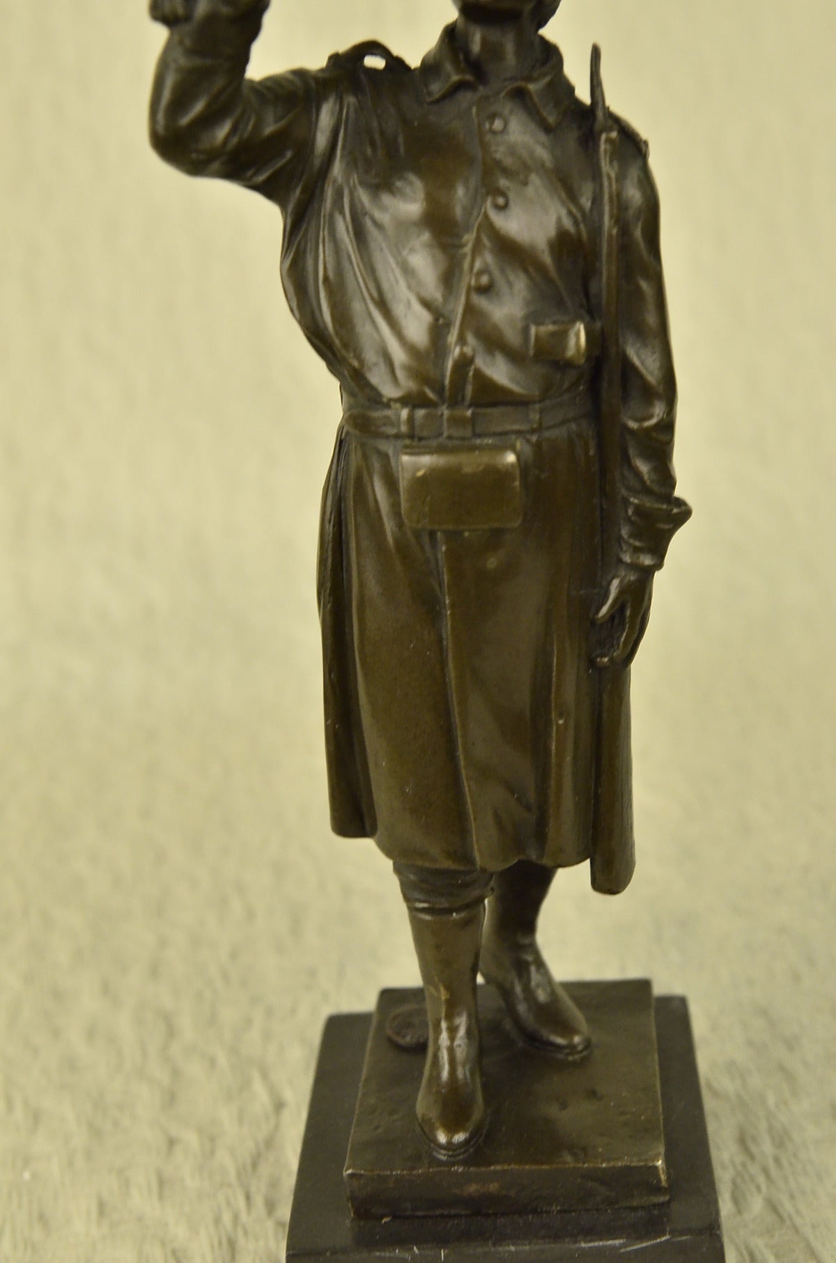 MILITARY WARRIOR SOLDIER Handcrafted Marble Bronze Sculpture Statue Figurine Art