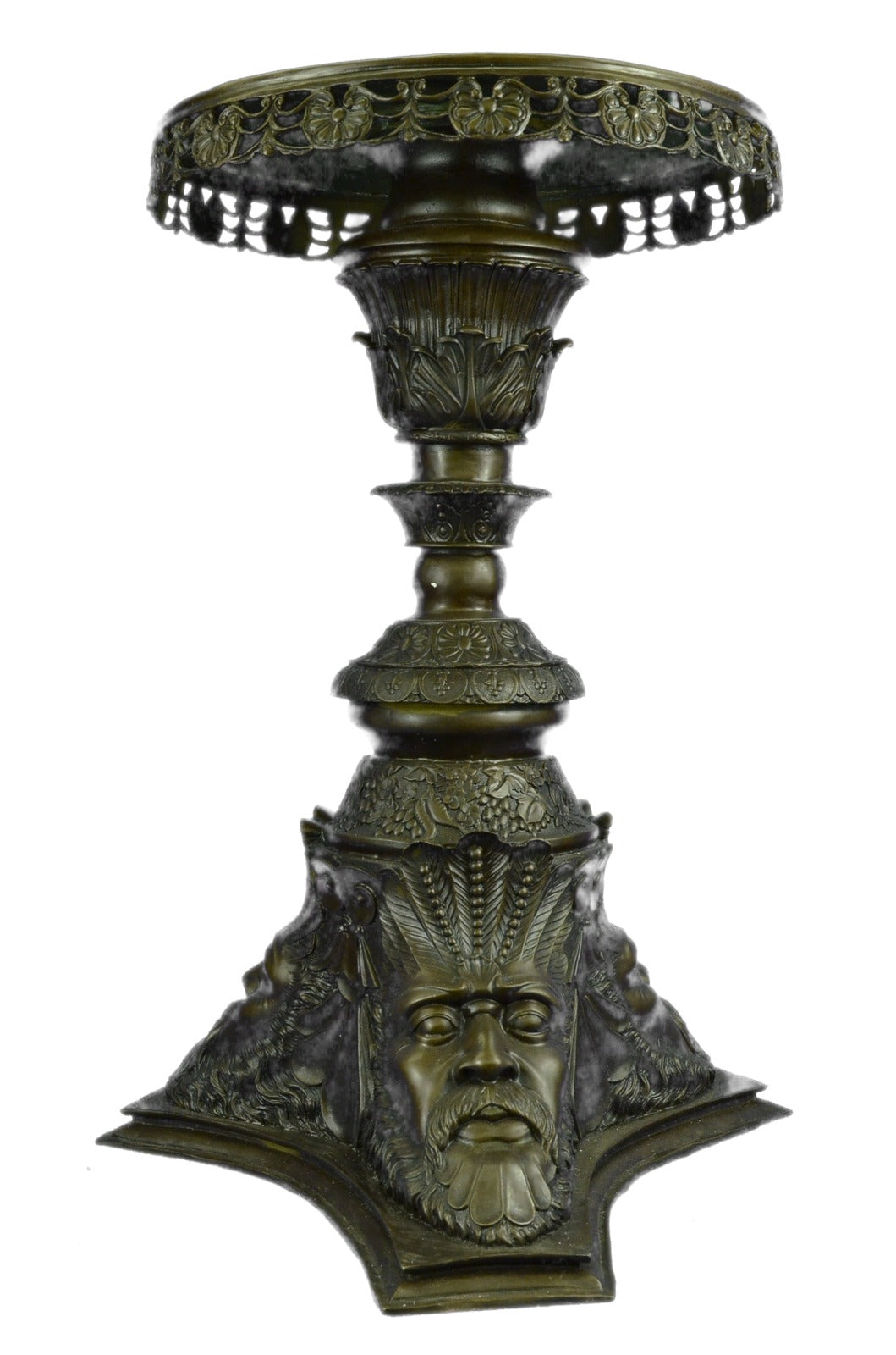 Vintage Style French Mythology Pedestal and Bronze Mercury Statue Home Deco Art