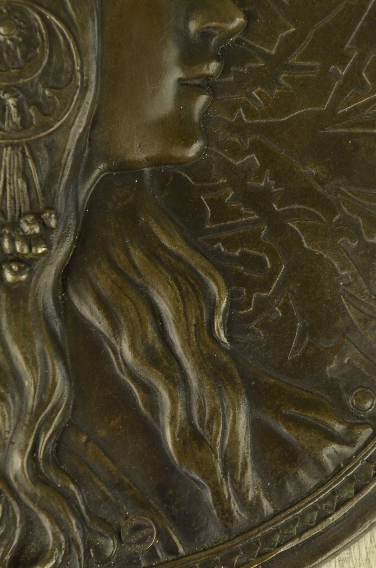 Art Nouveau/Deco Sexy Egyptian Goddess Wall Mount Bronze Sculpture Figurine Sale