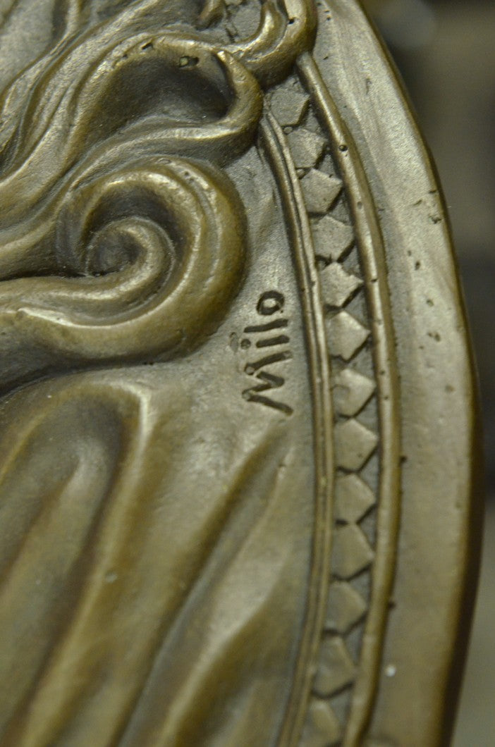 Art Nouveau/Deco Sexy Egyptian Goddess Wall Mount Bronze Sculpture Figurine Sale