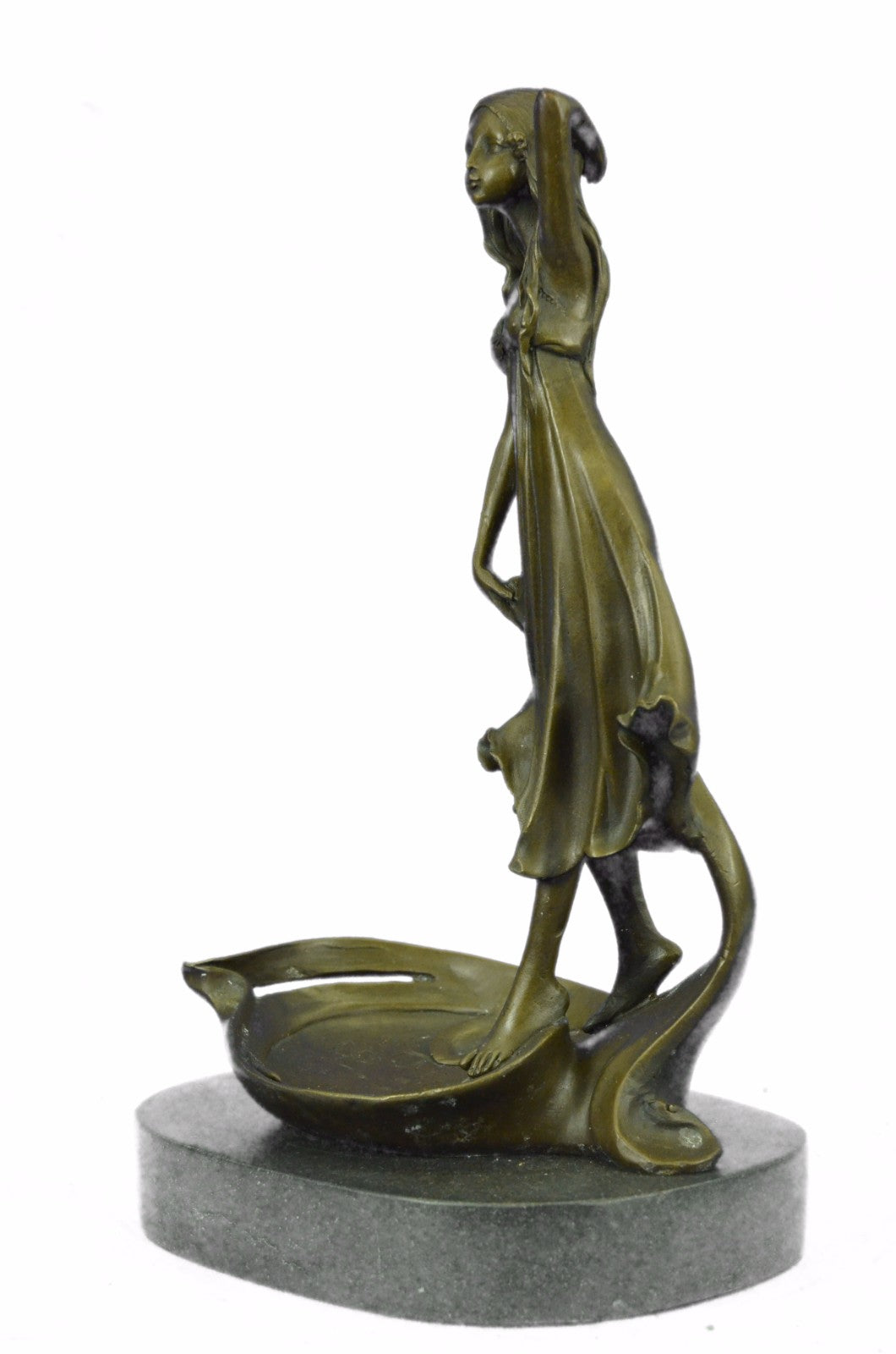 Signed Original Mavchi Jewelry Dish Bronze Sculpture Home Bathroom Decor