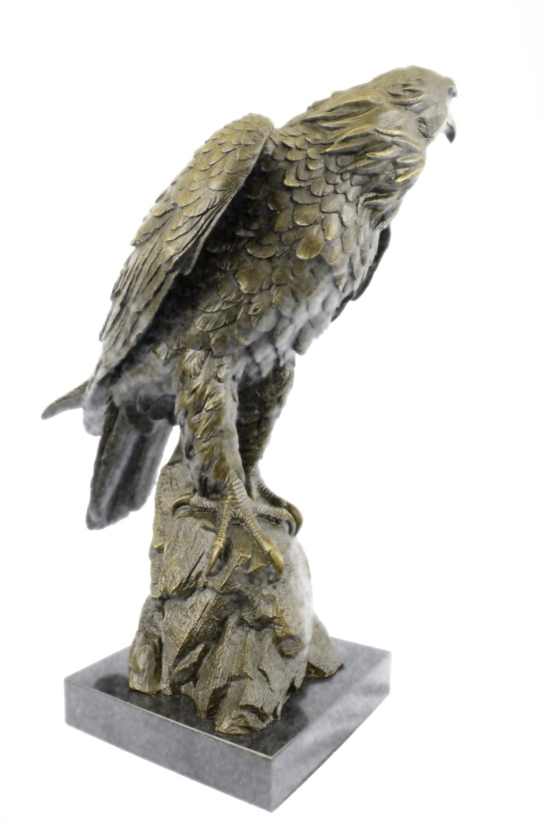Stunning Eagle 100% Bronze Sculpture Statue Figurine Figure prey Pure Bird decor