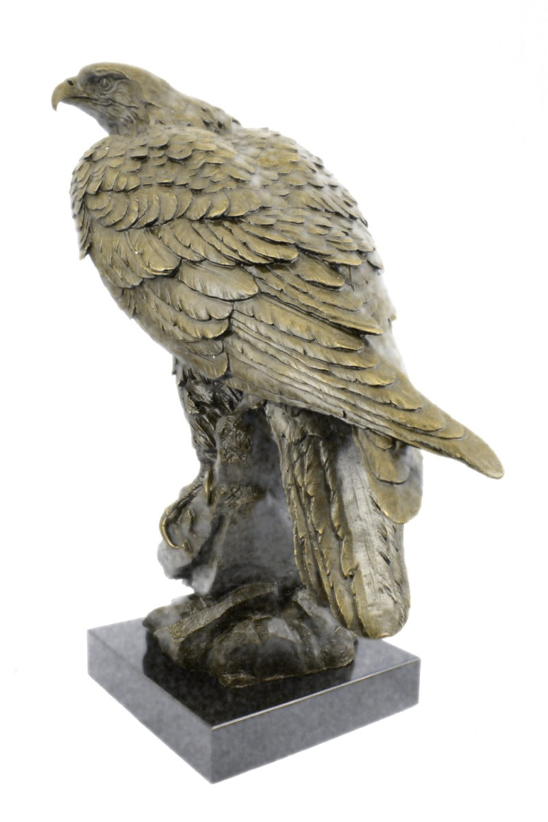 Stunning Eagle 100% Bronze Sculpture Statue Figurine Figure prey Pure Bird decor