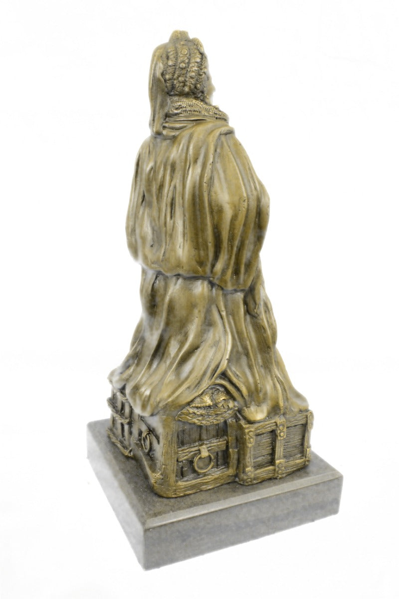 Handcrafted bronze sculpture SALE Royal I Elizabeth Queen Zengh Original Signed