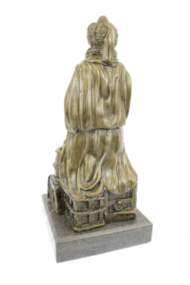 Handcrafted bronze sculpture SALE Royal I Elizabeth Queen Zengh Original Signed