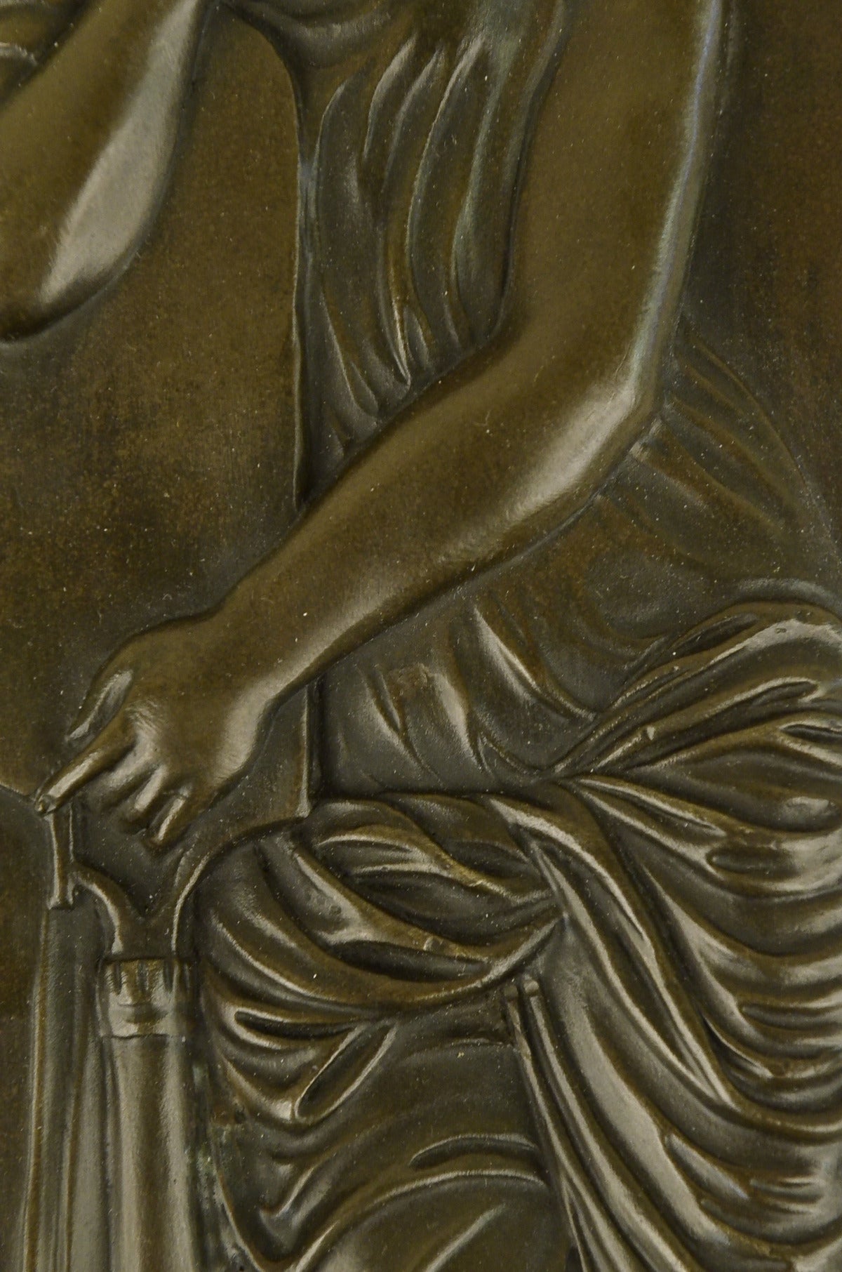 Handcrafted bronze sculpture SALE Jug With Lady Nouveau Art Metal Real Original