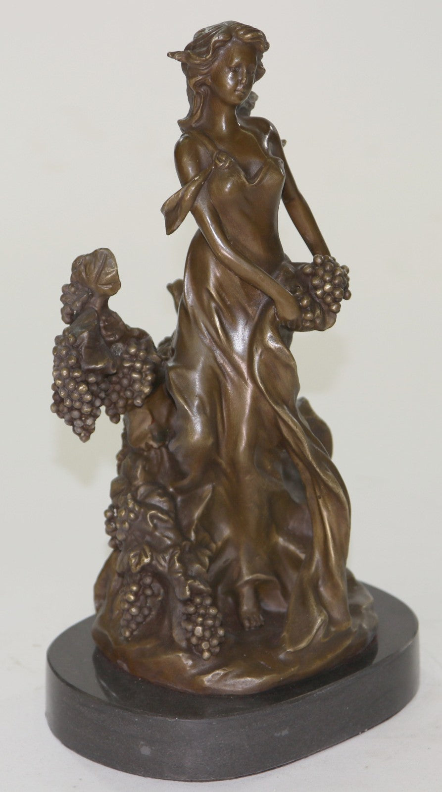 Demeter Greek Goddess of Harvest Bust Figurine Statue Genuine Real Bronze Figure