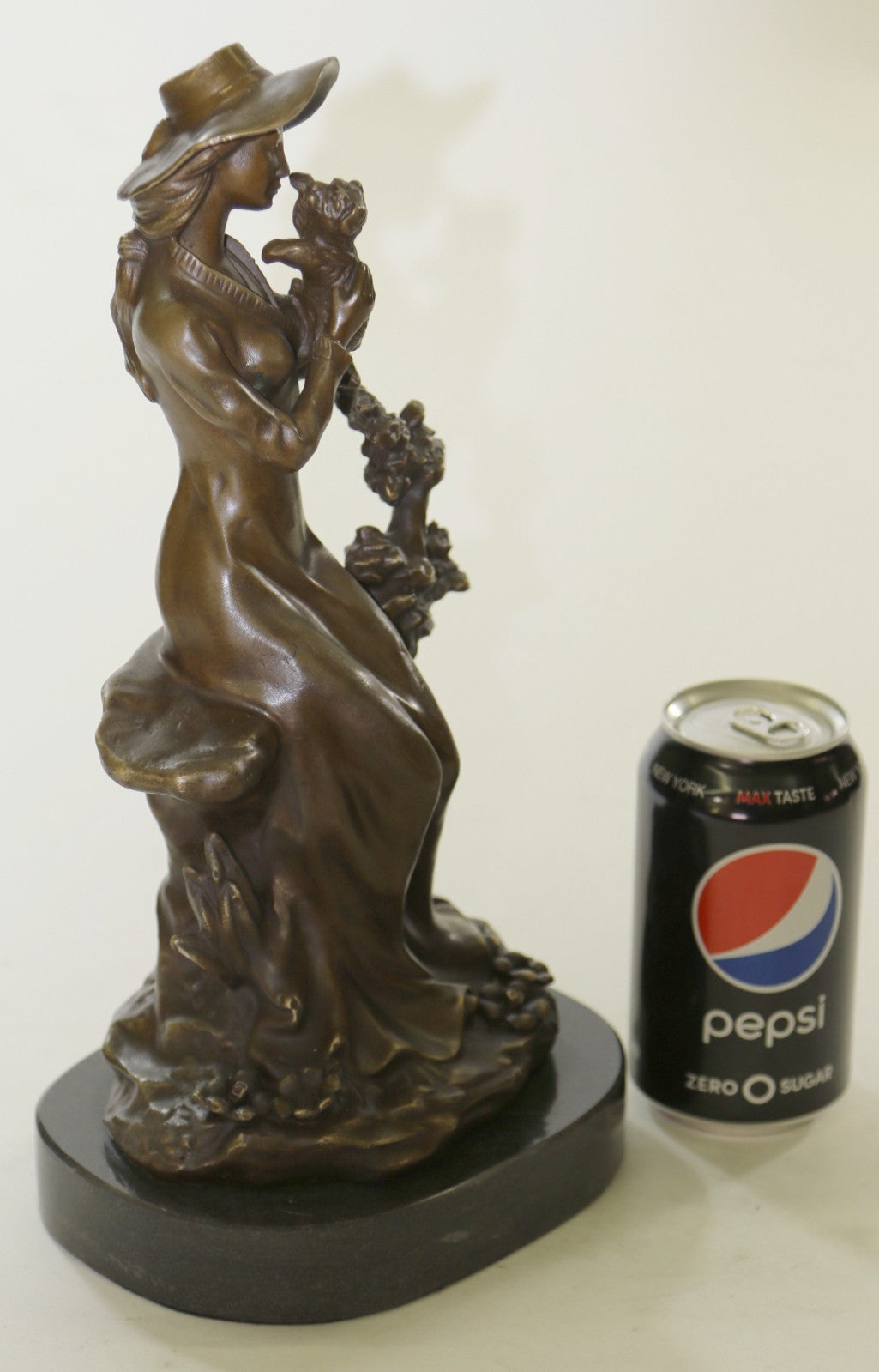PUPPY LOVE by J.Patoue Fine Arts - Lovely Bronze Sculpture of Young Girl & Dog