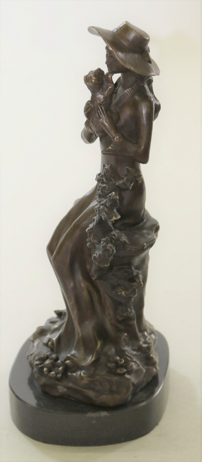 PUPPY LOVE by J.Patoue Fine Arts - Lovely Bronze Sculpture of Young Girl & Dog