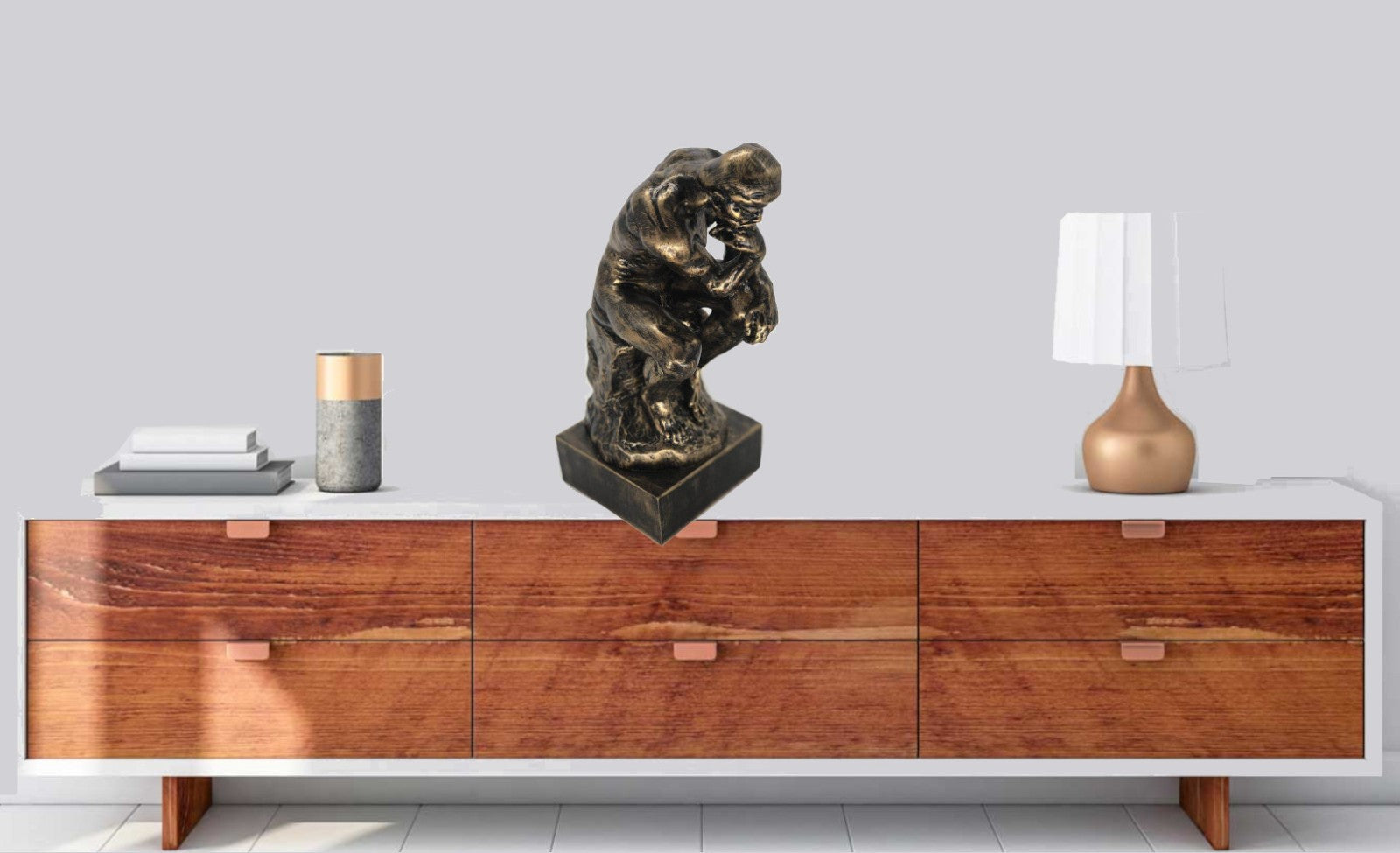 NEW THE THINKER by Rodin STATUE Light BRONZE EUROPEAN ART SCULPTURE FIGURE Gift