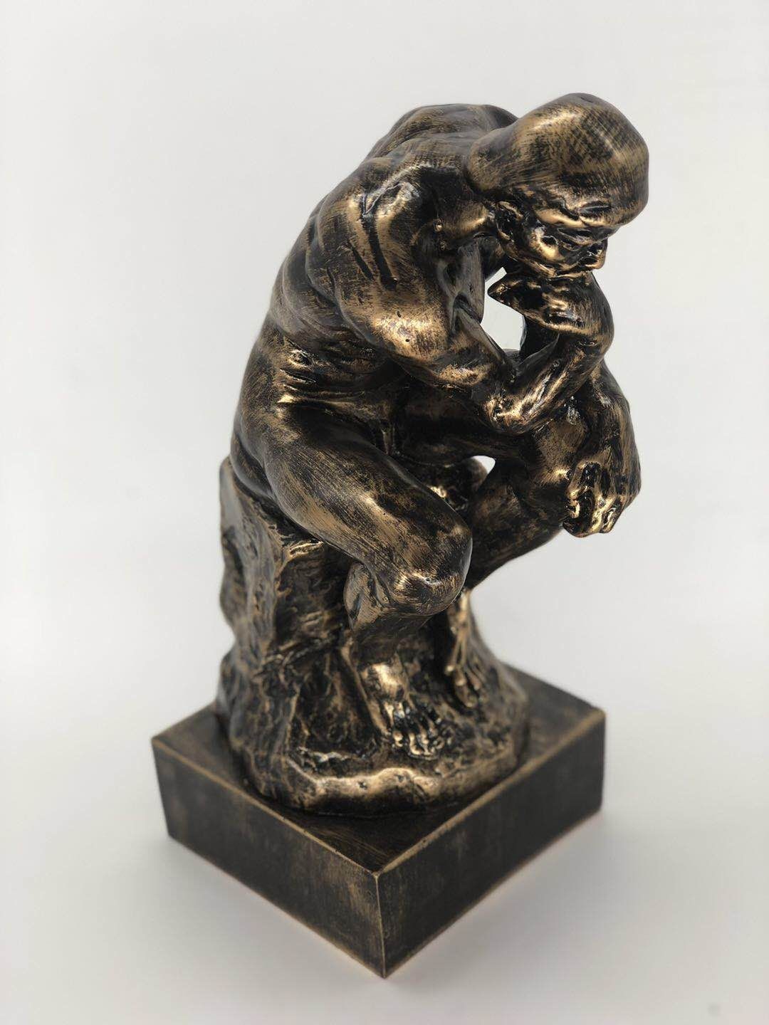 NEW THE THINKER by Rodin STATUE Light BRONZE EUROPEAN ART SCULPTURE FIGURE Gift