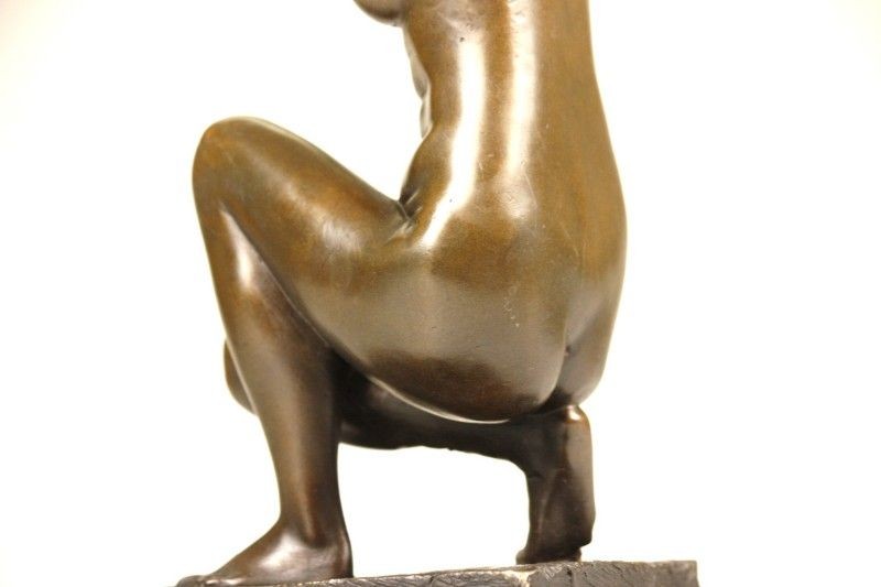 GENUINE BRONZE SIGNED STATUE FIGURE Venus De Milo By French Artist Moreau 24 CM