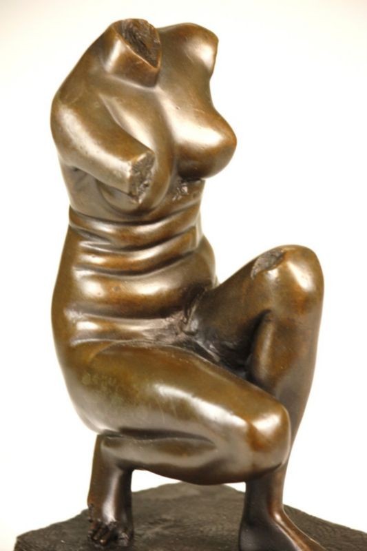 GENUINE BRONZE SIGNED STATUE FIGURE Venus De Milo By French Artist Moreau 24 CM